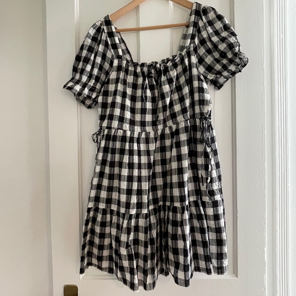 Madewell gingham mini dress